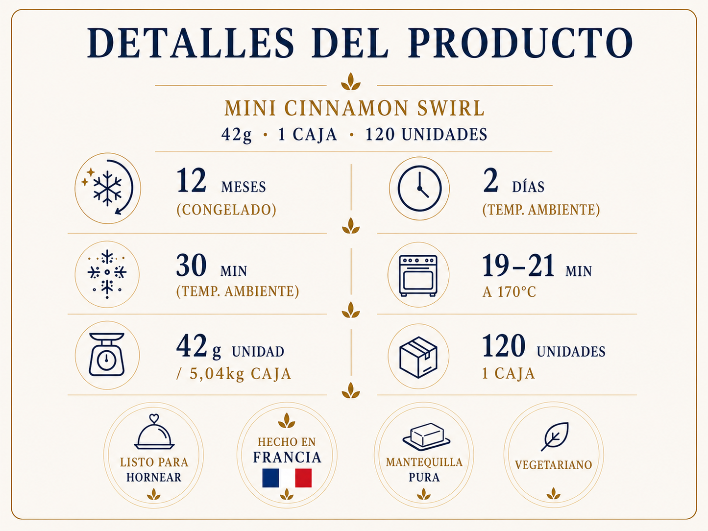Mini Cinnamon Swirl 42g 1 Caja 120 Unidades