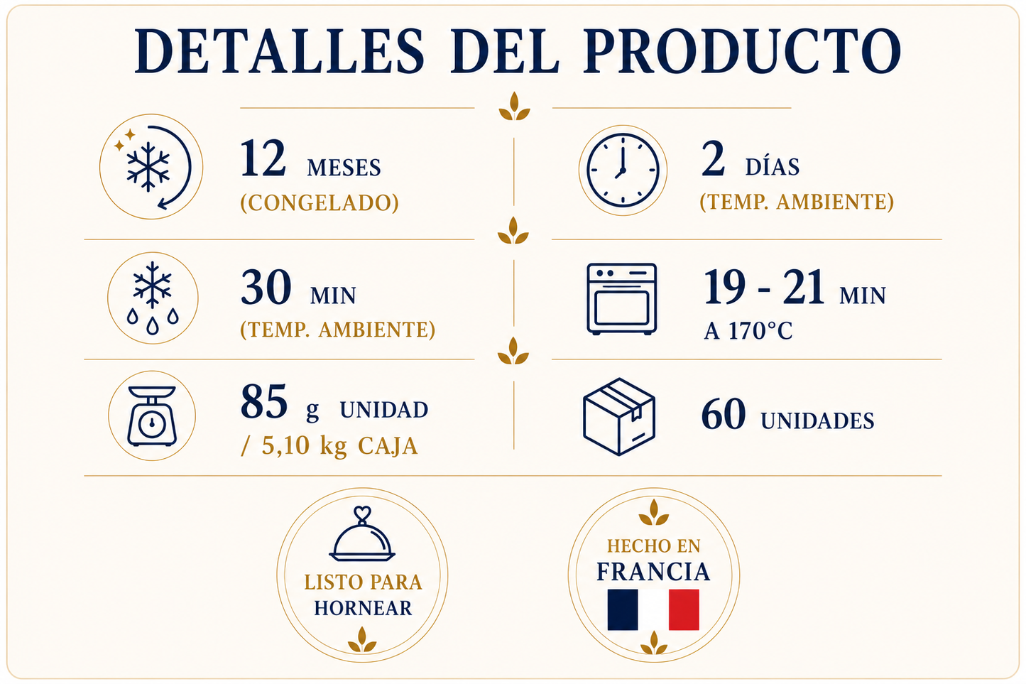 Croissant Relleno Choco Avellana 85g 1 Caja 60 Unidades