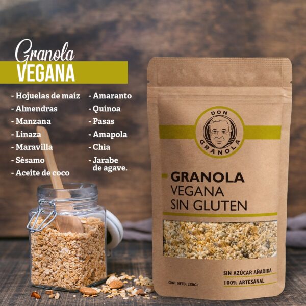 Granola Vegana Sin Gluten 400grs