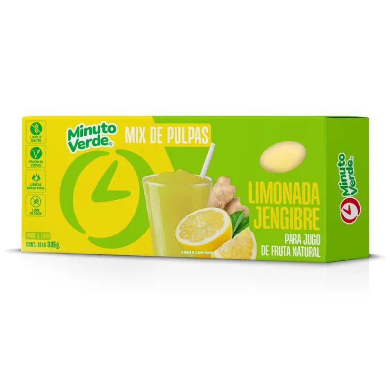 Pulpa Limonada Jengibre Minuto Verde 335grs