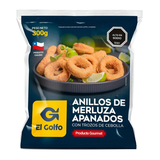 Anillos de Merluza Apanados con Cebolla