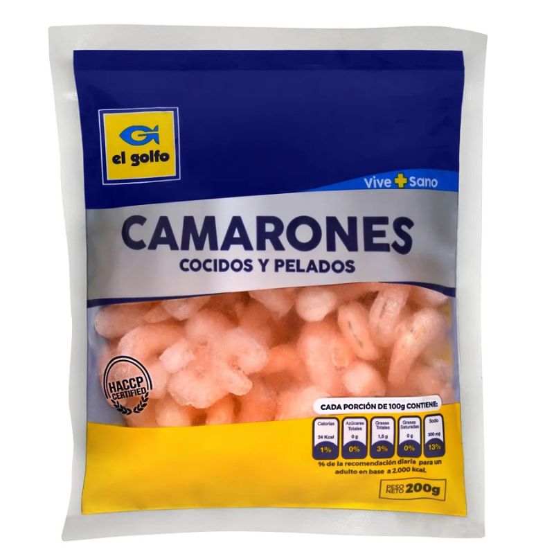 Camarón Cocido Pelado 100/200 EL Golfo