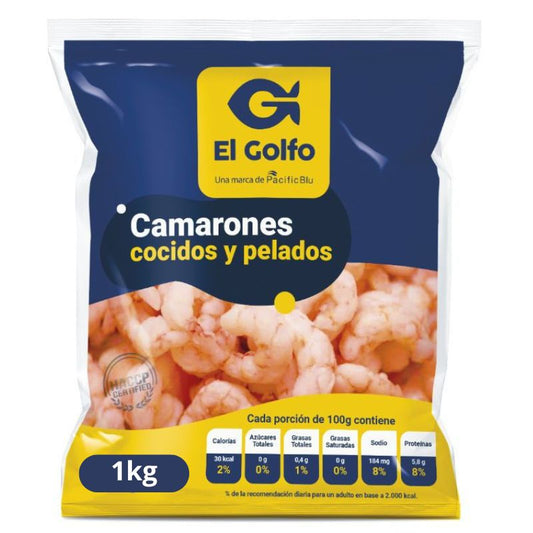 Camarón Ecuatoriano Cocido Large el Golfo 1kg