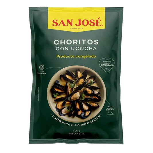 Choritos con Concha San Jose 454grs