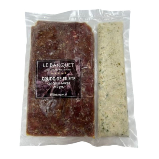 Crudo de Filete con Salsa Griega