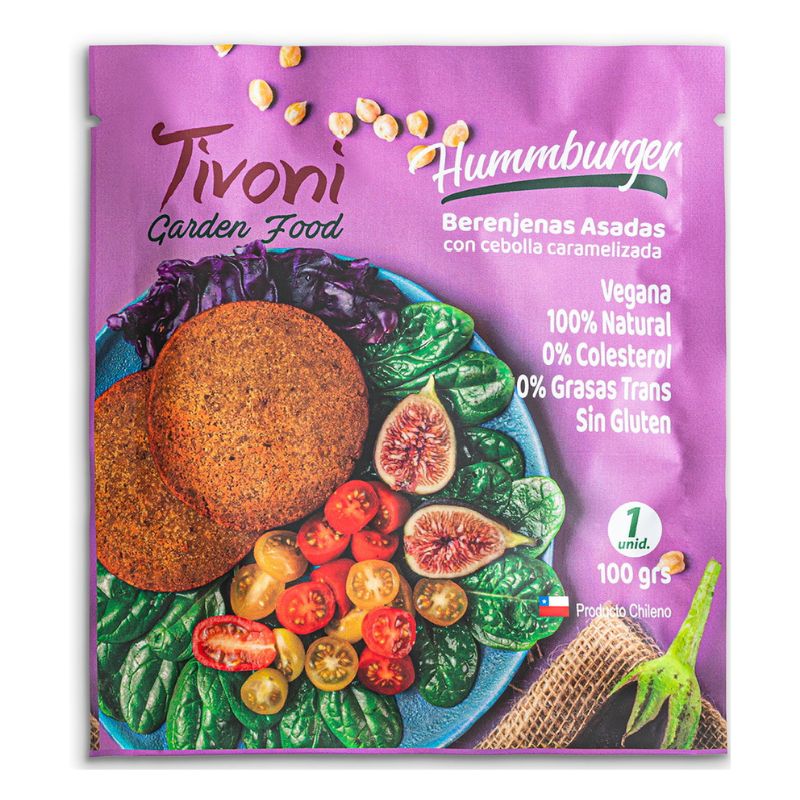 Hamburguesa Berenjenas Asadas Tivoni