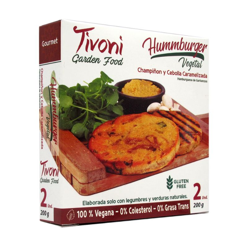 Hamburguesa con Champiñones y Cebolla Caramelizada Tivoni