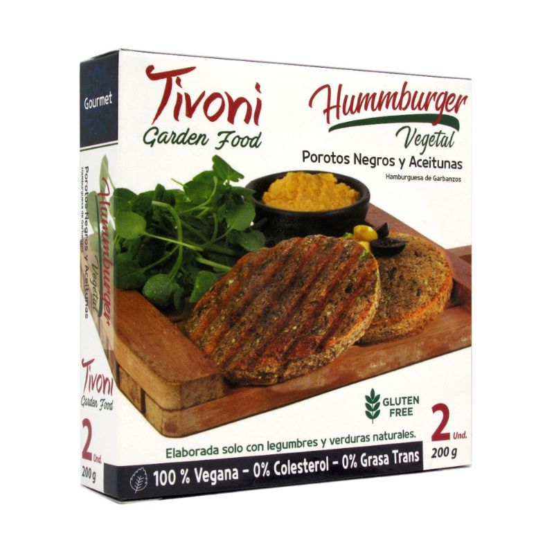 Hamburguesa con Porotos Negros y Aceitunas