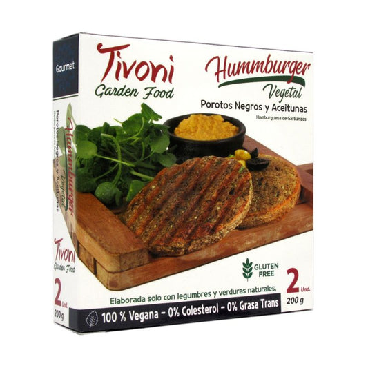 Hamburguesa con Porotos Negros y Aceitunas