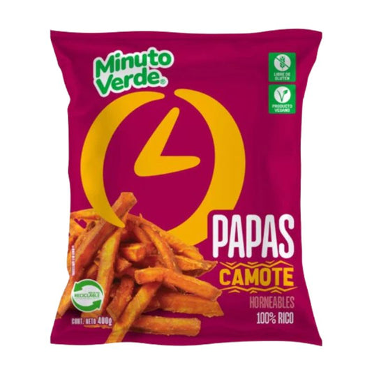 Papa Camote Bastones Minuto Verde 400grs
