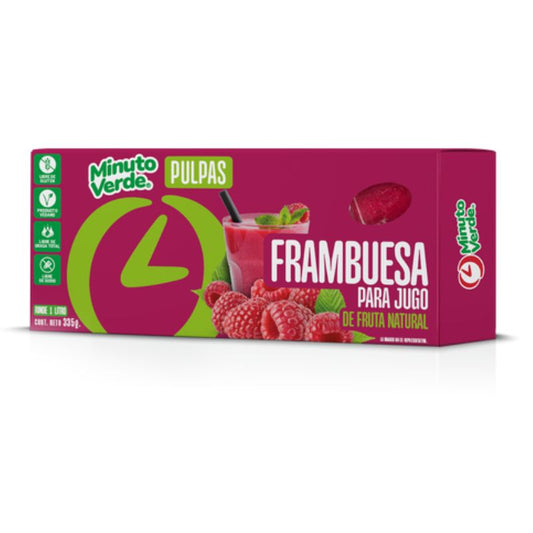 Pulpa de Frambuesa Minuto Verde 335grs