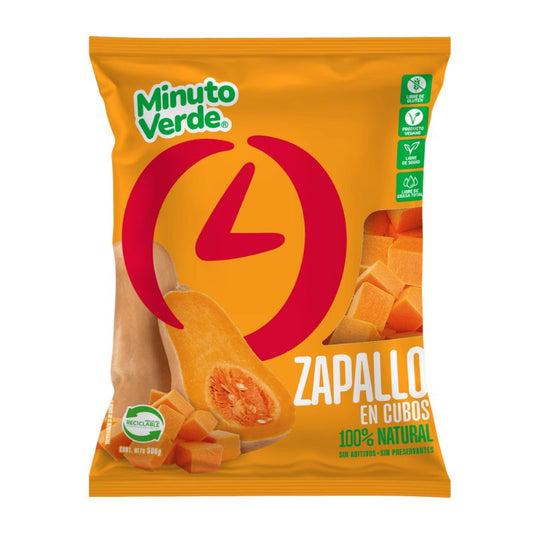 Zapallo en Cubos Minuto Verde 500grs